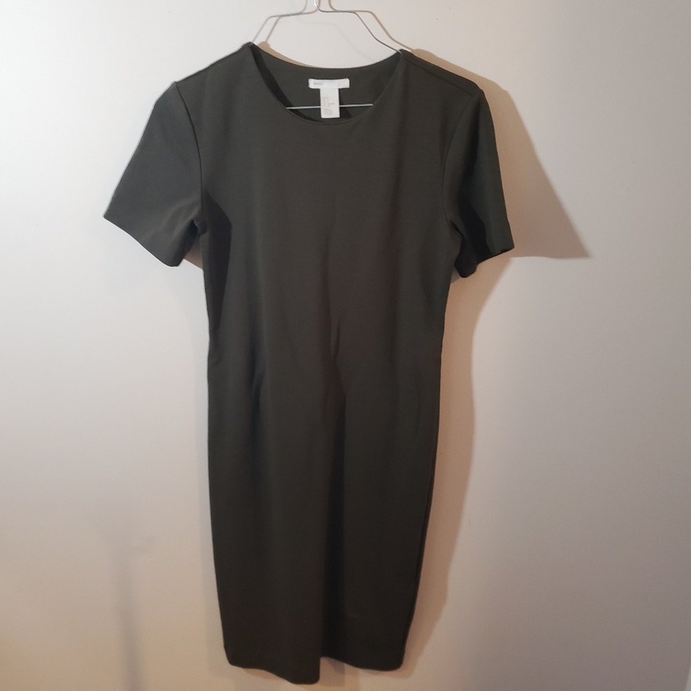 H&M Basic Olive Dress - image 1